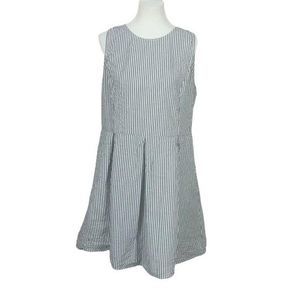 WB Boutique Blue and White Extra Large XL sleeveless‎ Striped Swing Dress